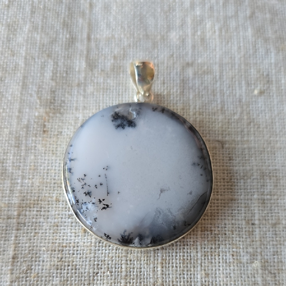 925 Sterling Silver~Natural Dendritic Opal~New